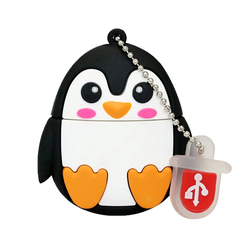 64GB Cute Robot Cartoon Penguin Owl Fox Style Usb Flash Drive Usb 2.0 8GB 16GB 32GB Creative Full Capacity Pendrive Kids Gift