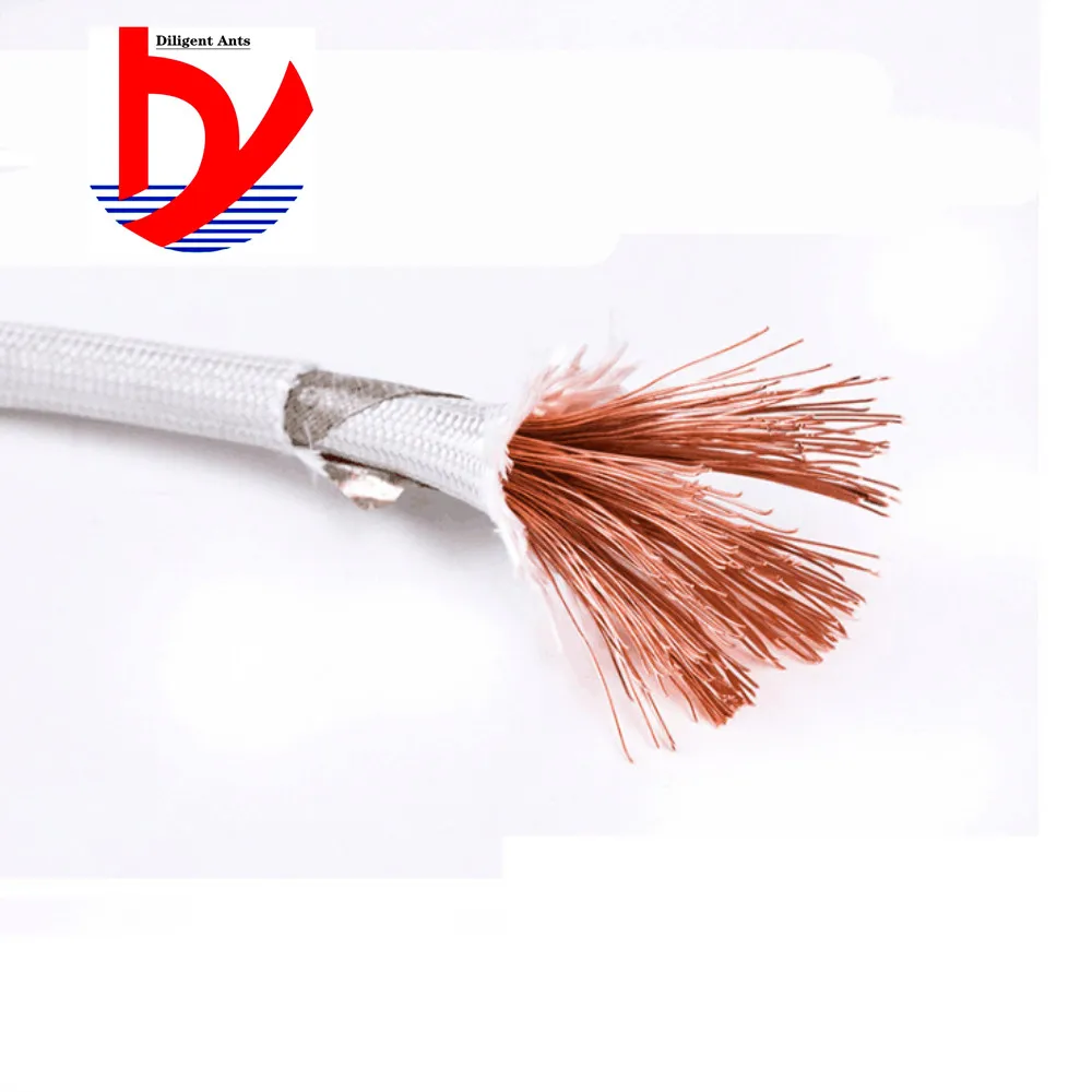 Silicone braided mica heat resistant 500° cable 20AWG 18AWG 17AWG 15awg 13awg 11awg 9awg high temperature wire