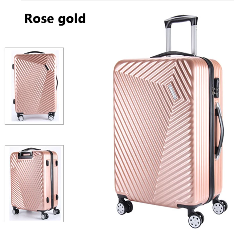 LeTrend Women Korea Rolling Luggage Spinner password Trolley Suitcase Wheels 20 inch Carry On Travel Bag Men Trunk