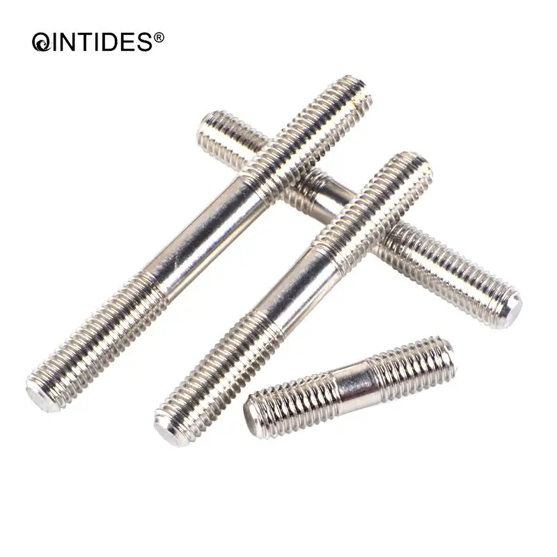 QINTIDES M12 M14 M16 M18 Double end studs (clamping type) 304 stainless steel Isometric double head bolts