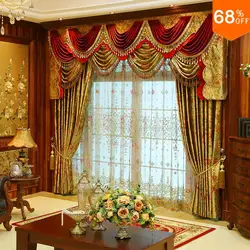 luxury curtain for window curtain Splendid Wow tenda finestra valance Curtains For Living Room rideau Hotel Drapery with valance