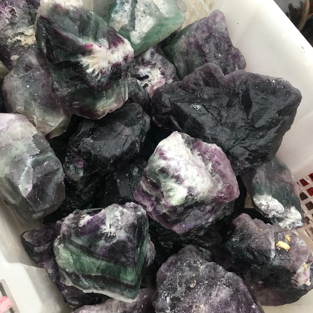 800-900g   Big size Natural raw green fluorite rough stone natural quartz crystals mineral energy stone for healing