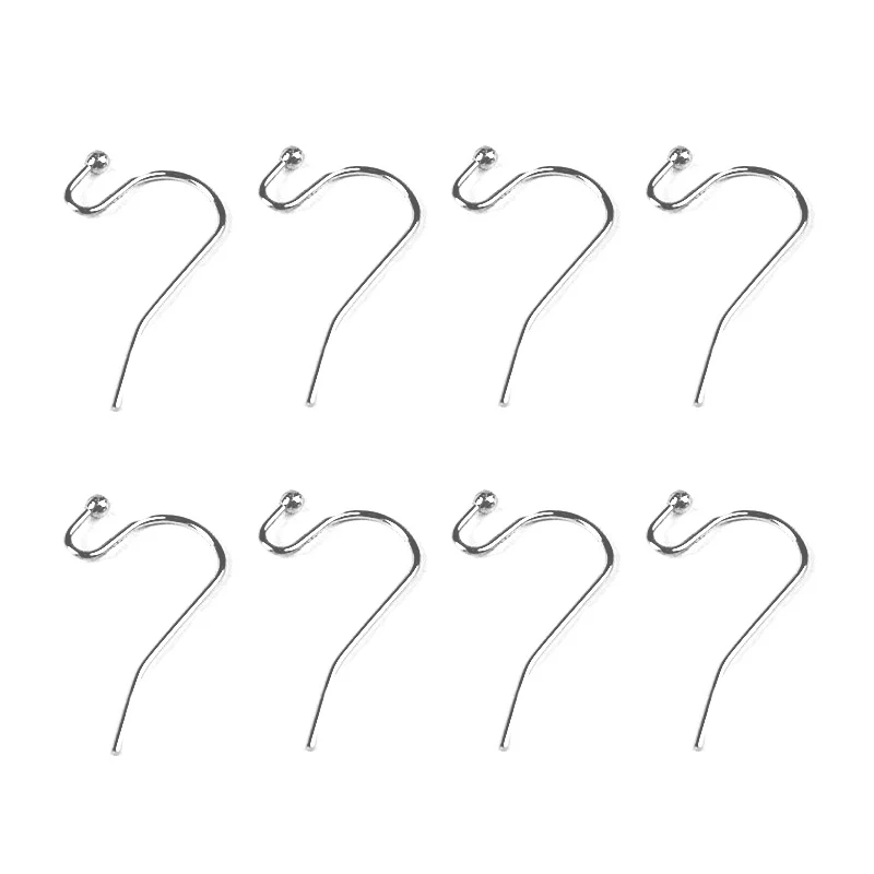 Aiovlo 100Pcs/lot French Ear Hooks Kidney Earring Wire Earwire 20mm 361 Stainless Steel  for Jewelry Making Craft DIY Clasp