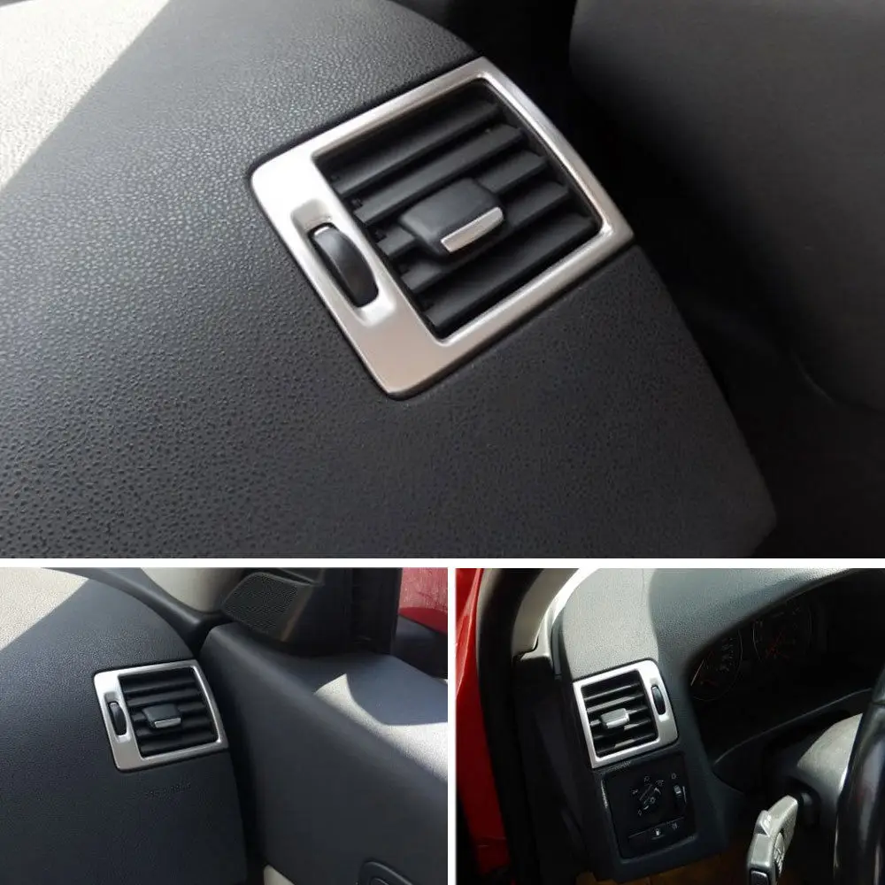 BBQ@FUKA New Stainless Steel Car Front Side AC Air Condition Vent Outlet Cover Trim For Volvo C30 S40 V50 C70 2004-2013