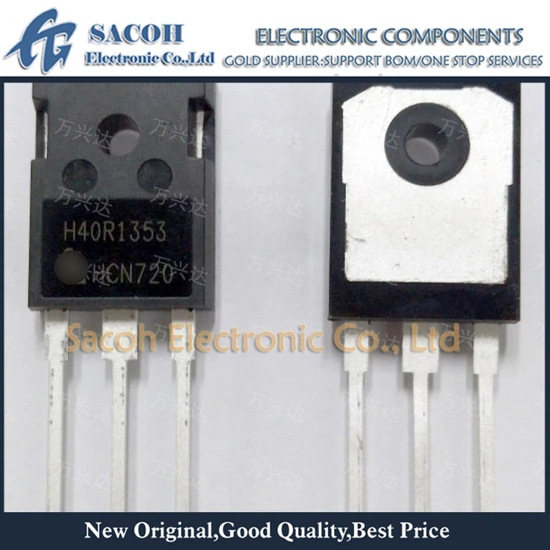 

Refurbished Original 5Pcs/Lot IHW40N135R3 H40R1353 40R1353 40N135 OR IHW40N135R5 H40RP5 TO-247 40A 1350V Power IGBT Transistor