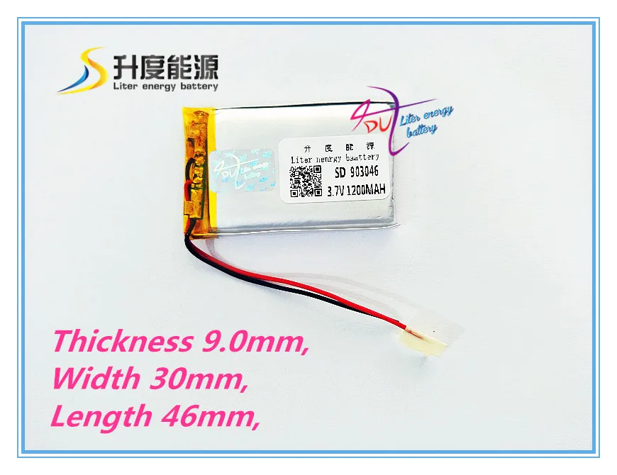 

Supply polymer lithium battery 903046 3.7V 1200mM electronics enough electronic products mobile devices