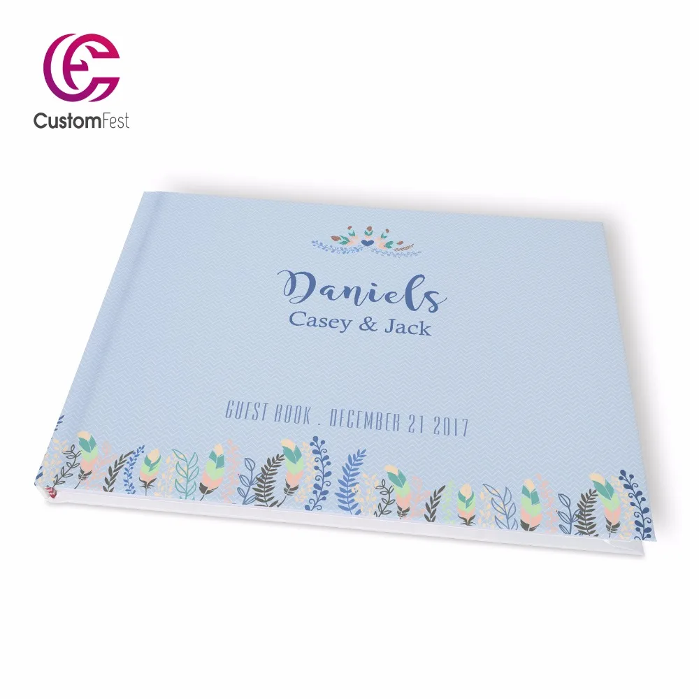 

Free shipping Wedding Spring personalized Guestbook GB008V