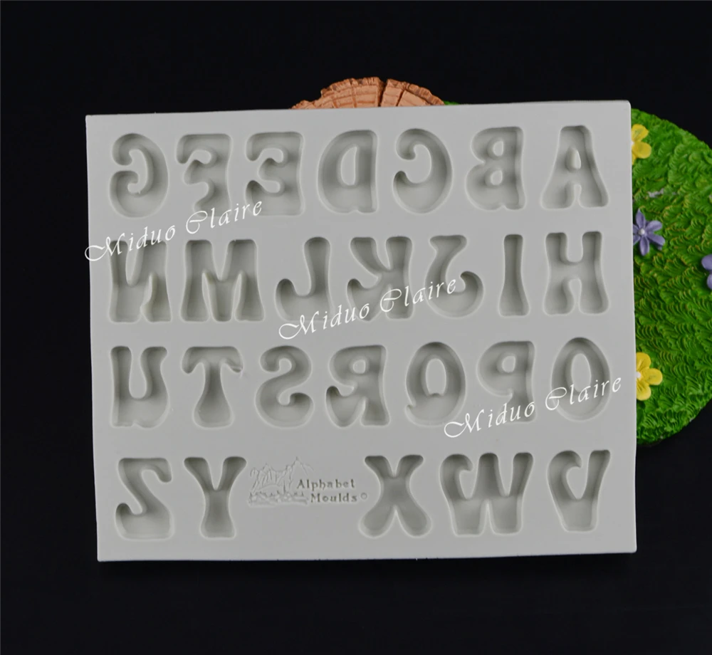 Bunting Alphabet Upper Case Designer Mat Mould Chocolate gumpaste mold confectionery