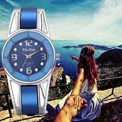 Luxury Steel Bracelet Women Wristwatch Fashion Ladies Watches Rhinestone Women's Watch Sales Quartz Clock Simple zegarek damski