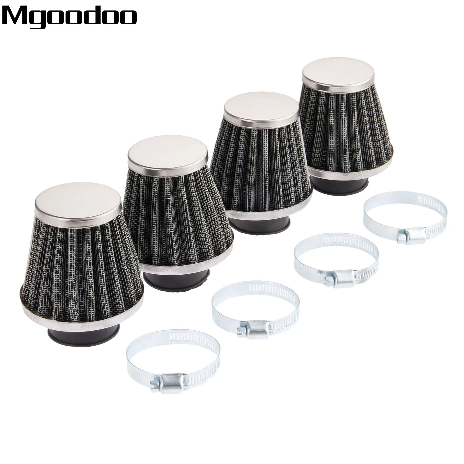 

Mgoodoo 4x 35mm Double Layer Steel Air Filter Gauze Clamp-on Air Cleaner Pods ATV Scooter Minibike Dirtbike For Honda KTM Yamaha