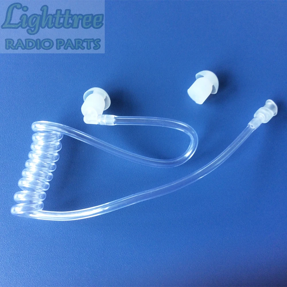 

10X Replacement Coil Acoustic Tube With Connector Parts For Walkie Talkie Headset