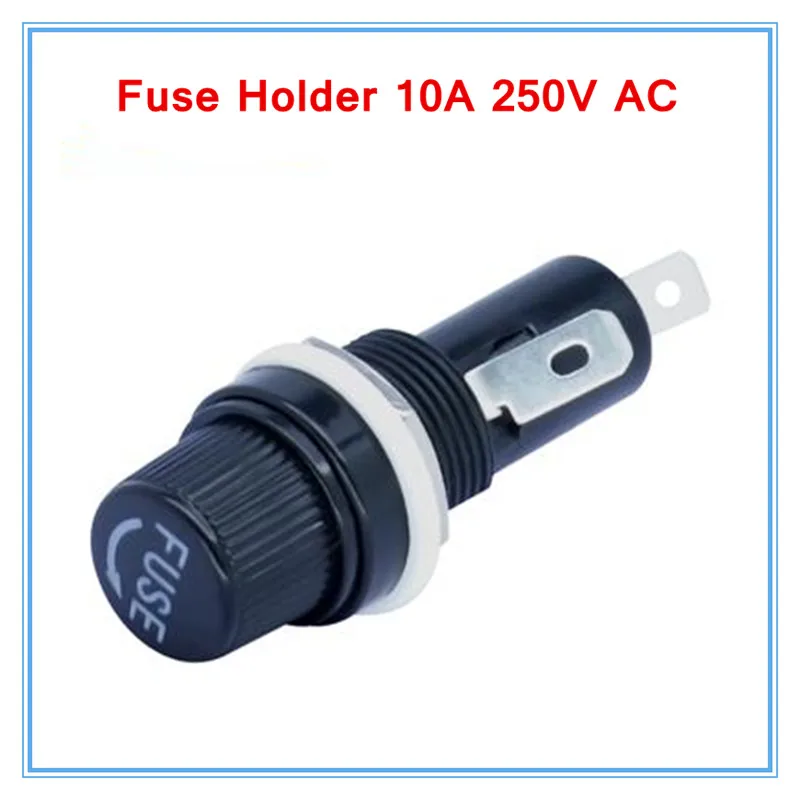 100pcs/lot 6*30mm glass Fuse Holders, Insurance tube socket ,Fuse Holder 10A 250V AC.