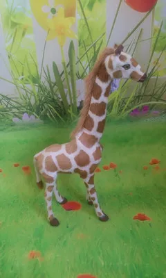 

simulation giraffe Handmade craft model ,polyethylene&furs about 20x30cm giraffe toy home decoration Xmas gift w4135