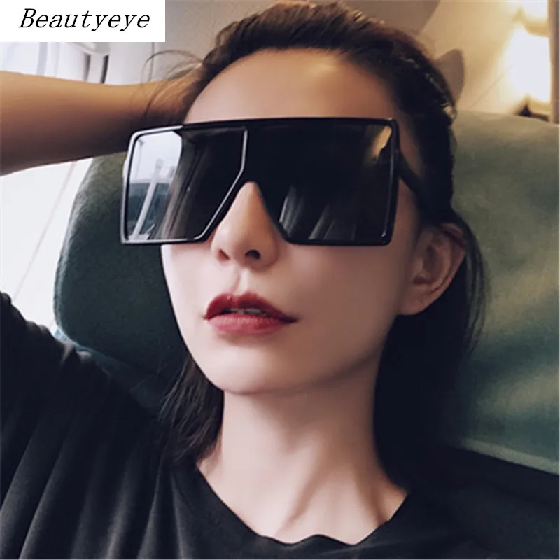 Beautyeye Square Oversized Sunglasses Women Fashion Sun Glasses Lady Brand Designer Vintage Shades Gafas Oculos de sol UV400