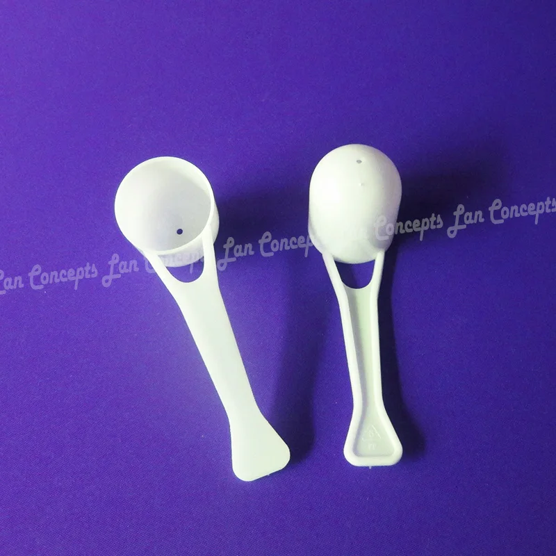 50pcs/lot Measuring Plastic Scoop PP Measure Spoon 0.5g 1ml 5g 9m 10ML 6g 13ml 8g 16ml 15g 30ml for option - white free shipping