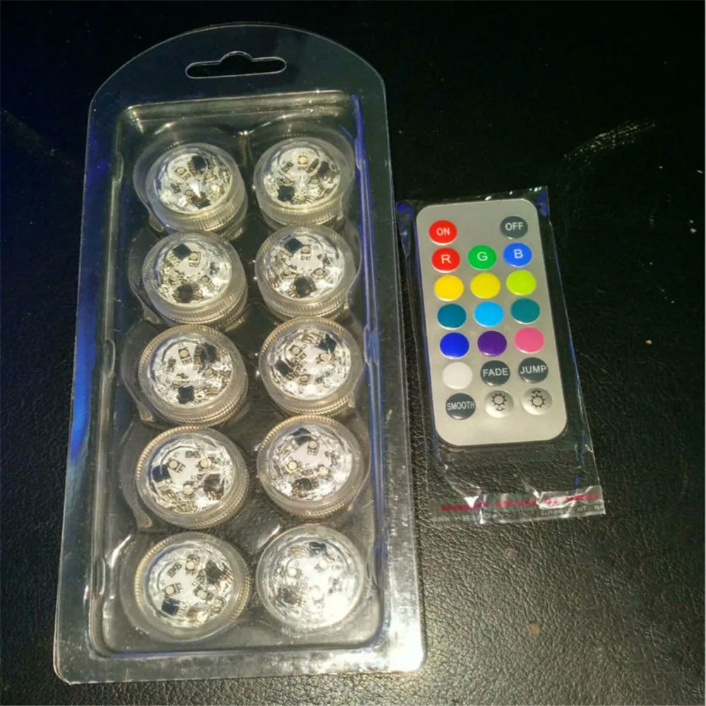 White, Warm White, RGB Color Changing Remote Controlled Waterproof Underwater Electronic Candle Lamp LED Submersible Tea Light