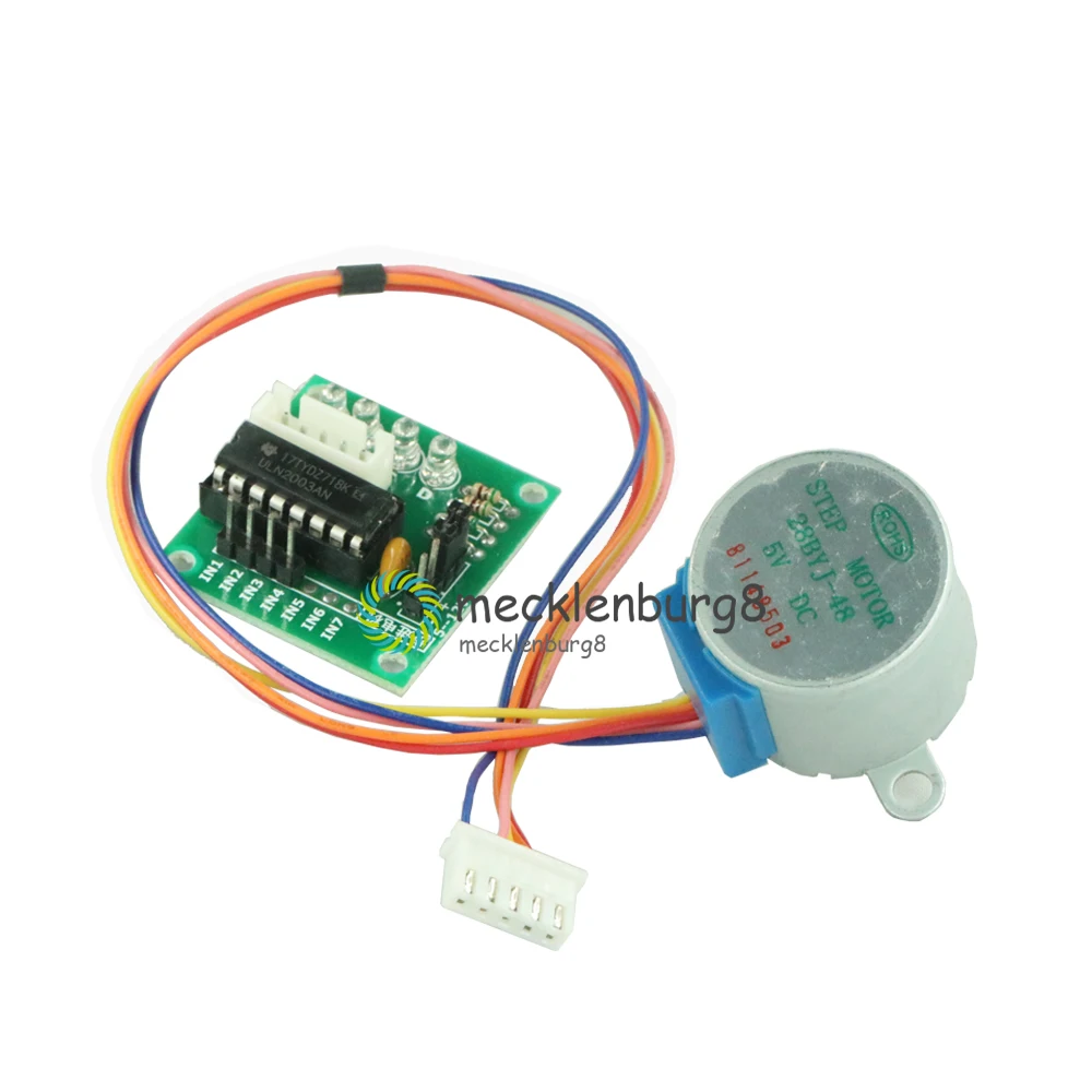 1Set 5 Line 4 Phase 5V Stepper Motor 28BYJ-48 + Drive Test Module Board ULN2003 Stepping Driver 28BYJ-48-5V