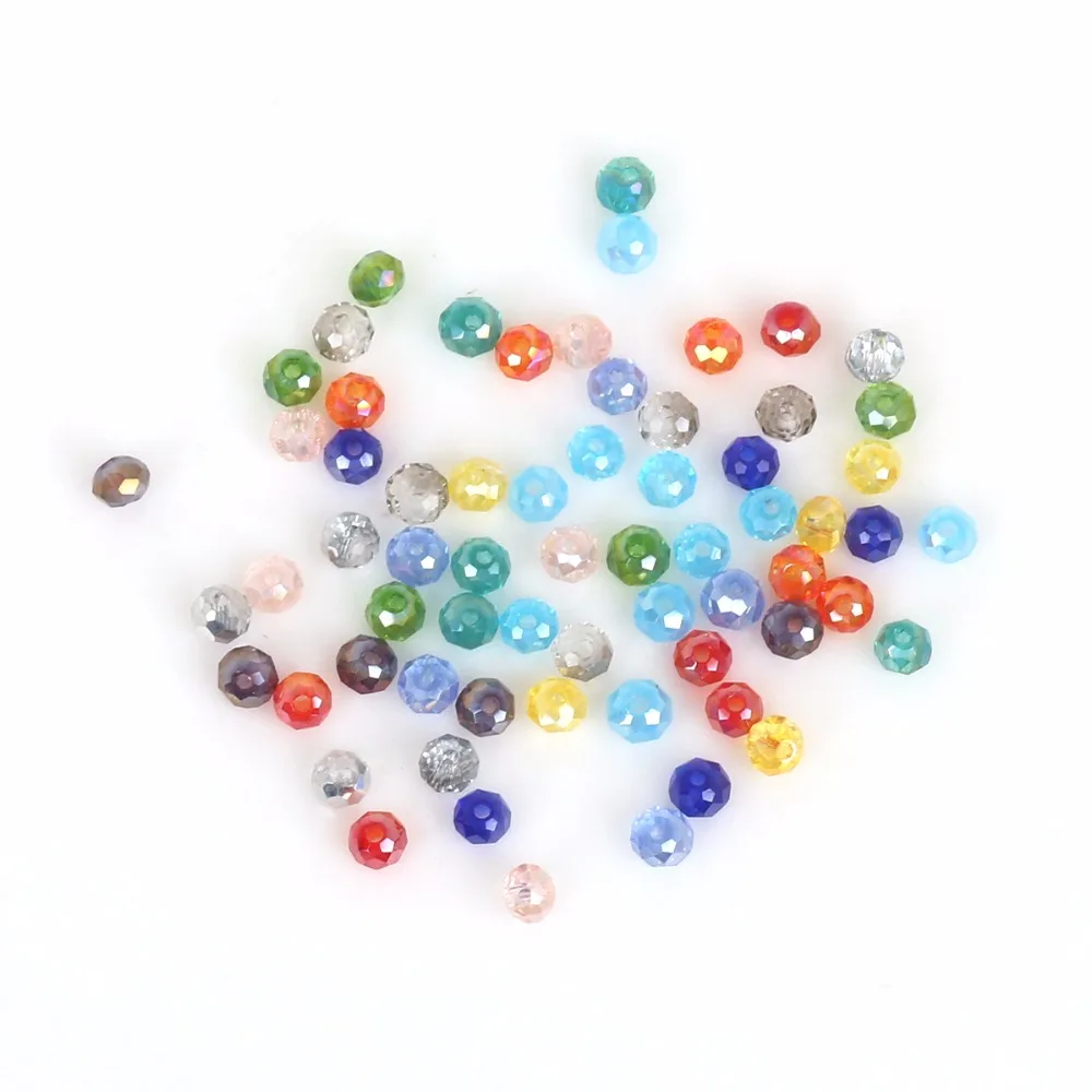 Multi Color 2mm 160 PCS Bicone Austria Crystal Beads Cut Faceted Round Glass Beads For Jewelry Making DIY Bracelet Necklace