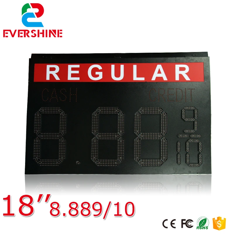 2021 New Product REGULAR Outdoor LED Gas Price panel 8.889/10 with CASH and CREDIT Sign