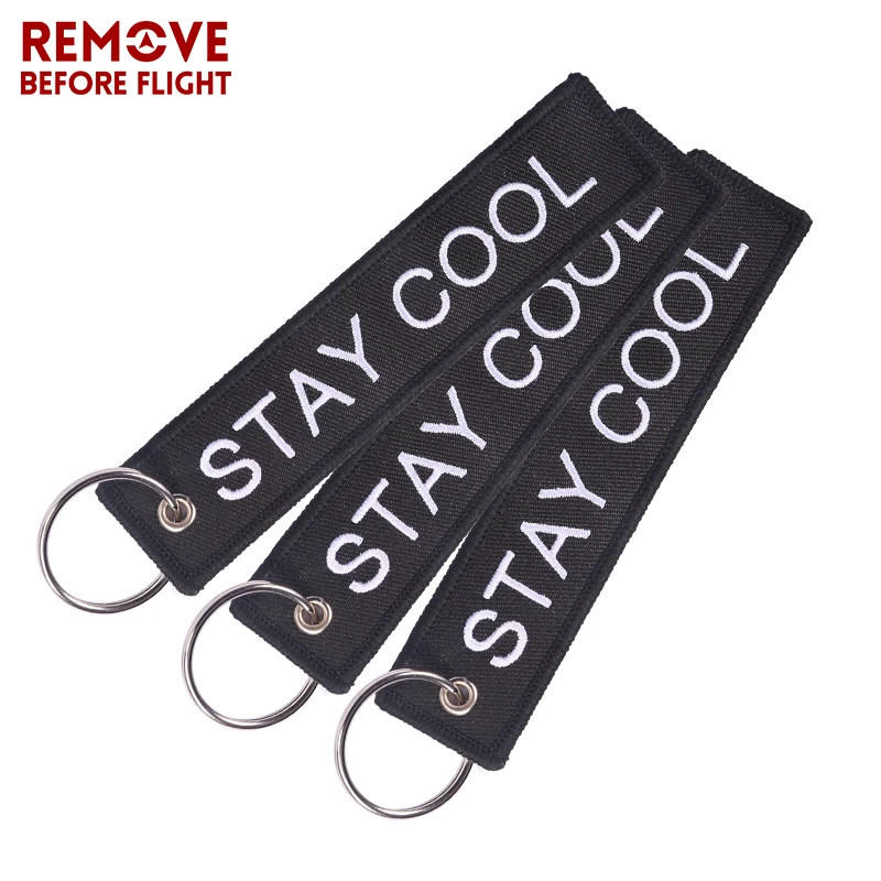 

3PCS New Motorcycle Keyring Car Key Chains Black Embroidery Remove Before Flight OEM Key Tag Fobs Chains Keyring Gifts chaveiro