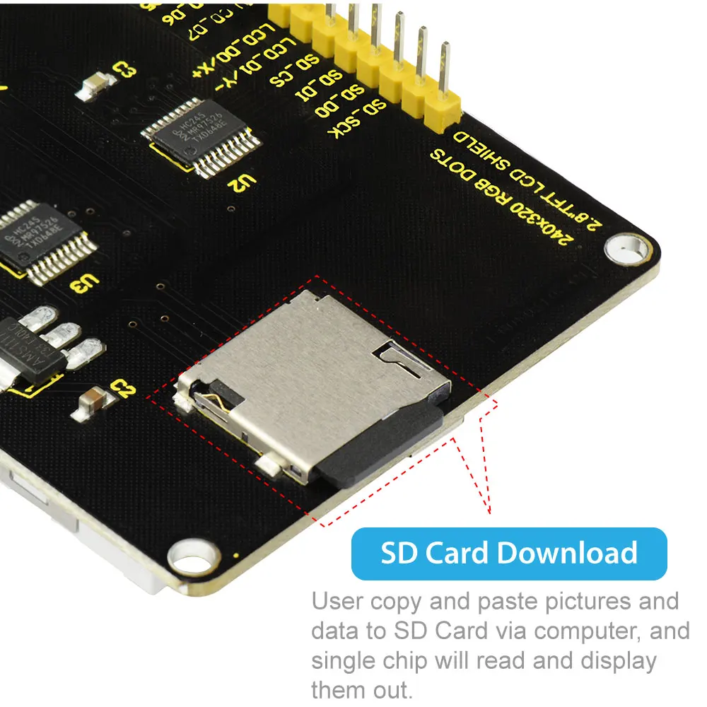 Keyestudio 2.8 Inch 240*320 TFT LCD Display Shield for Arduino UNOR3