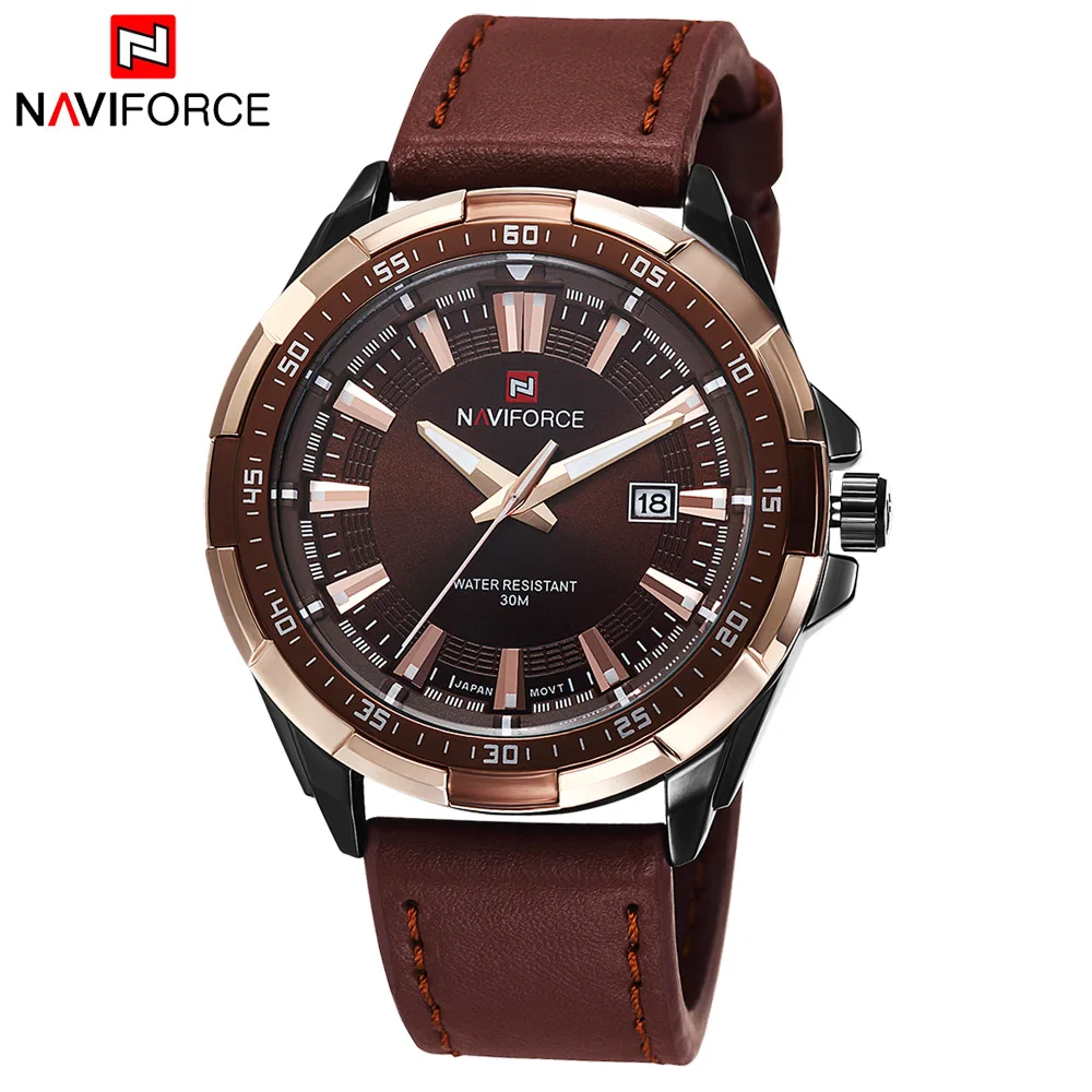 2019 New Fashion Men Military Sports Watches Men\'s Quartz Auto Date Clock Top Brand Luxury Man Leather Strap Casual Wrist Watch