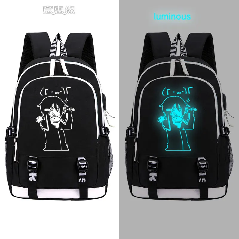 

Anime YATO Luminous Backpack Fashion Cartoon Rucksack Men Students School Bags USB Mochila
