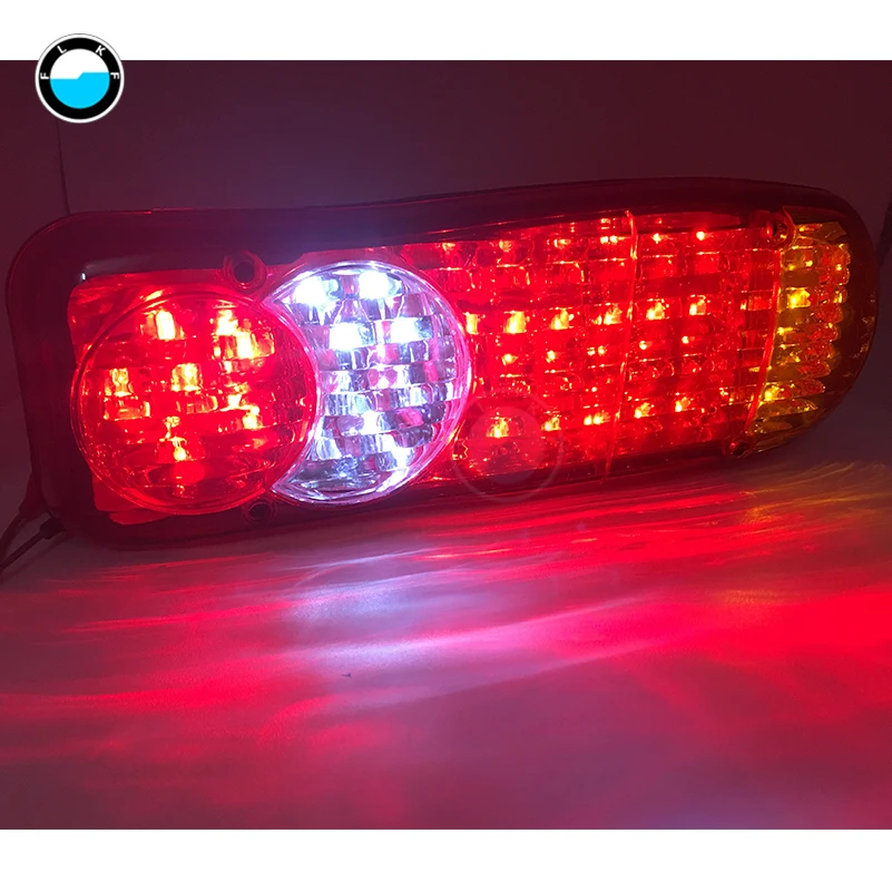 1 Pair Waterproof 12V/24V  Truck LED Tail Light Rear Lamp Stop Reverse Safety Indicator Fog Lights  8 19 20 30 46 72LED.