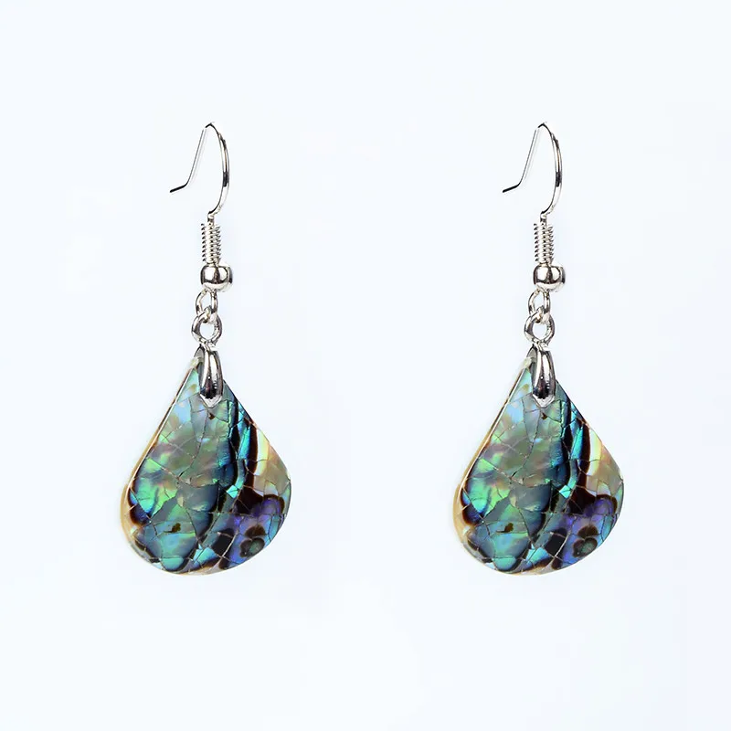 New Fashion Jewelry Women Natural Abalone Shell Art Dangle Earrings Handmade Personalized Jewelry Splice Earring