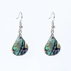 New Fashion Jewelry Women Natural Abalone Shell Art Dangle Earrings Handmade Personalized Jewelry Splice Earring