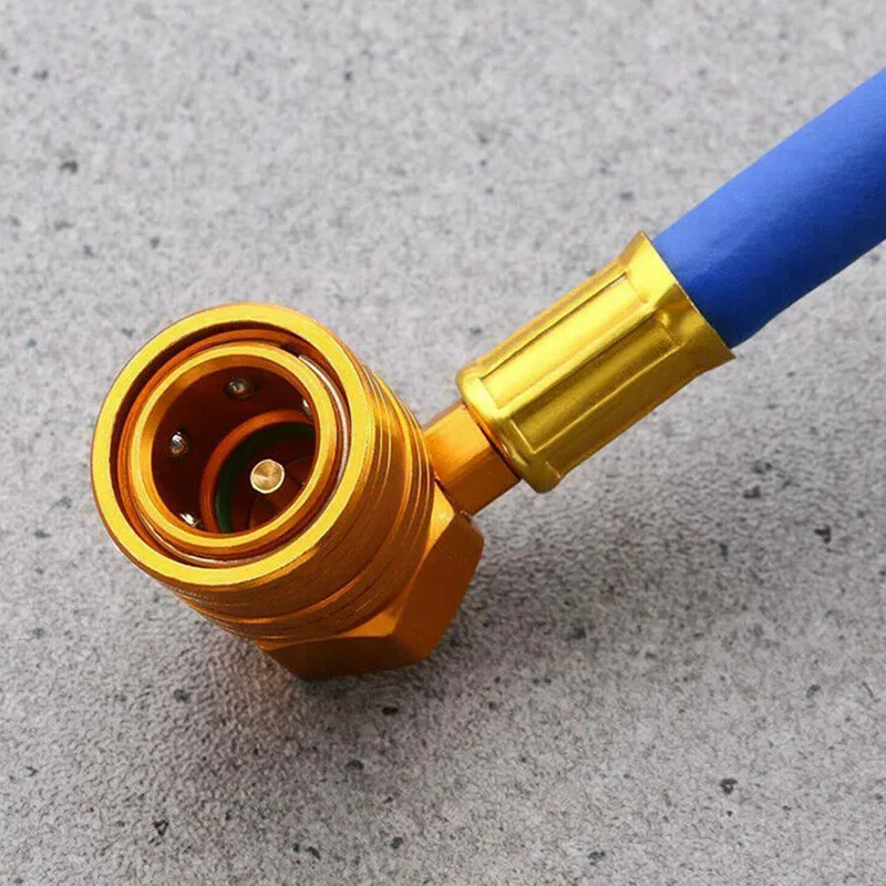 Car R134a Recharge Measuring Hose Can Tap with Gauge Durable A/C Refrigerant Charging Pipe