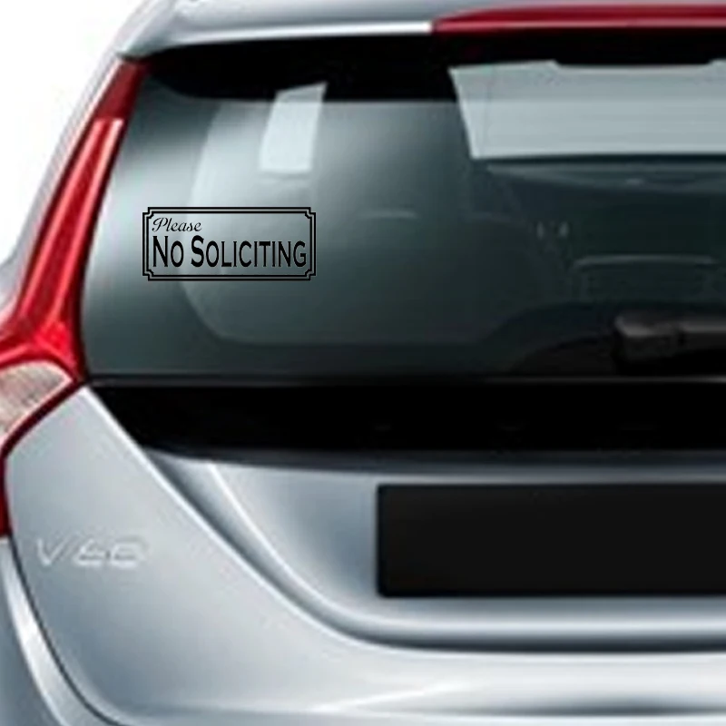 Car Styling Please NO SOLICITING Vinyl Decal Sticker Window Wall Door Home Business Security Car Accessories