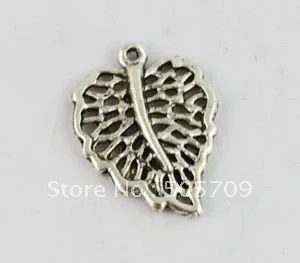 120 Tibetan silver fligree leaf charms A8802