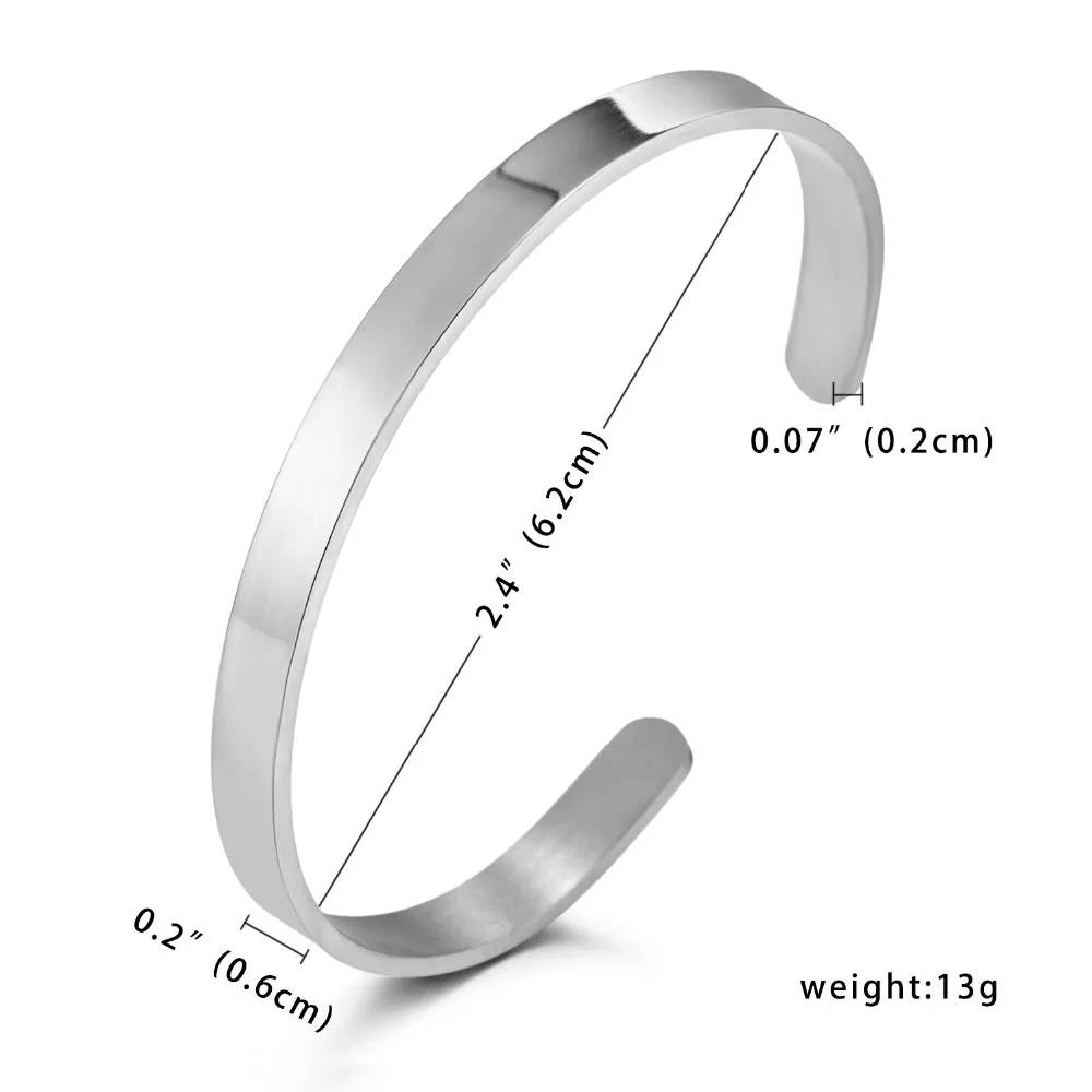 1PC Personalized Engraved Custom Name Stainless Steel Bracelet Jewelry Name Words Letters Custom Bracelet & Bangle For Women men