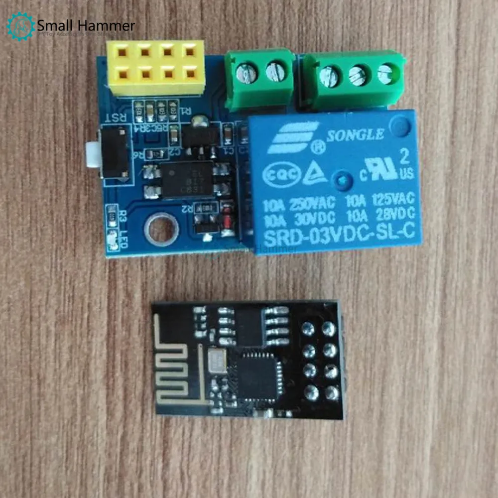 Pequeno martelo iot relé esp8266 controle remoto web módulo interruptor de controle remoto casa inteligente