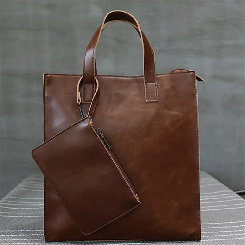 Bolso de hombro para hombre, bolsa de material PU suave, estilo retro de moda informal británica, diseño multifuncional de gran capacidad de alta