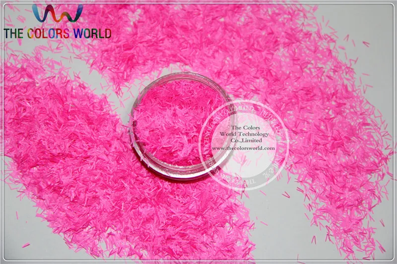 BN-10 Strip short bar shape solvent resistant Neon Shocking  Pink color Glitter for Nail Art  and DIY supplies1pack=50g