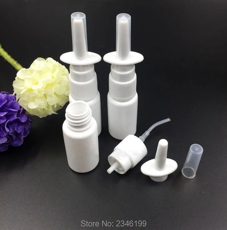 5ML 10ML 15ML 20ML 30ML 50ML,100pcs/Lot White Plastic Spray Bottle, DIY Oral Nasal Container,Empty Packing Bottle,Sprayer