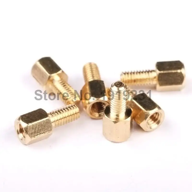 100PCS/LOT 5+6 Copper Pillars  Height M3 (Thread 6 mm)