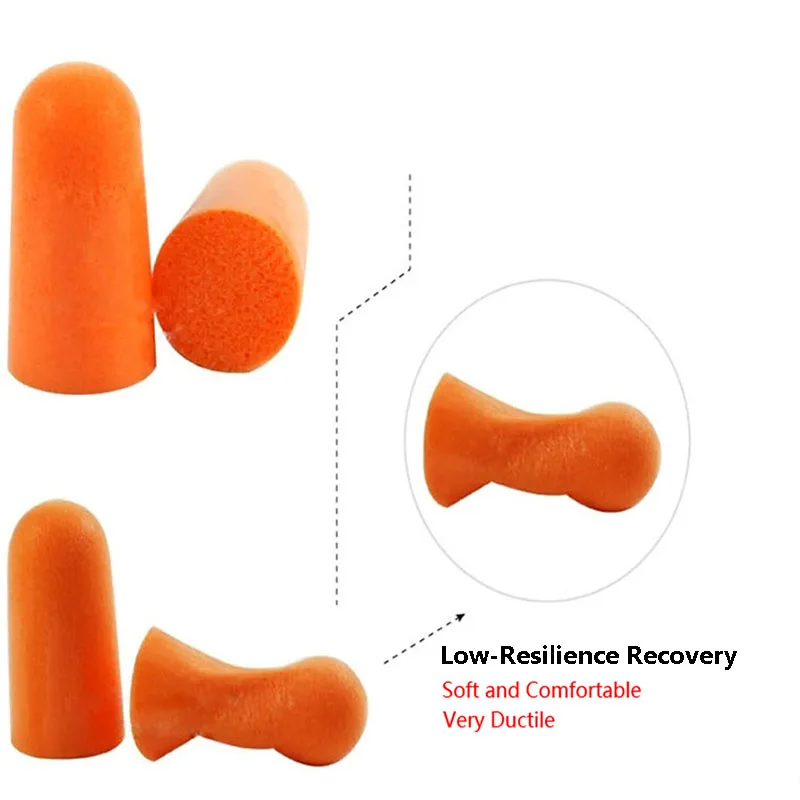 20/40/100/200 PCS 3M 1100 Sleeping Noise Prevention Earplug Industrial Foam Noise Reducer Soundproof Anti-noise Ear Plug