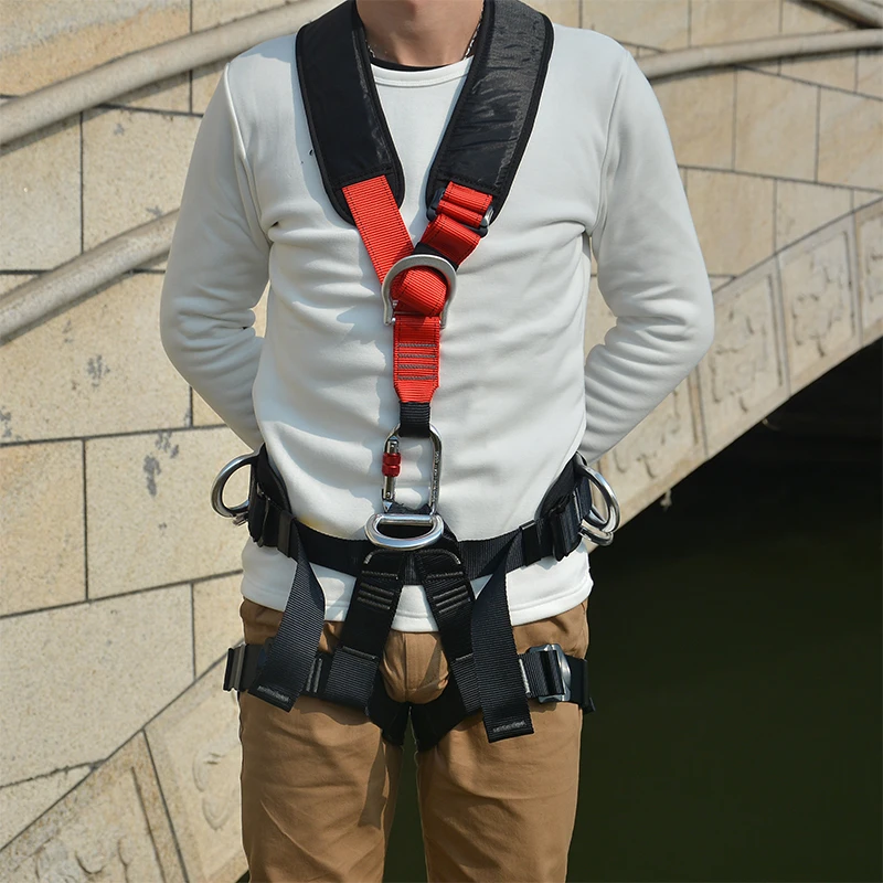 High Quality Professional Rock Climbing Harnesses Full Body Safety Belt Anti Fall For Outdoor Mountaineering Rescue Equipment