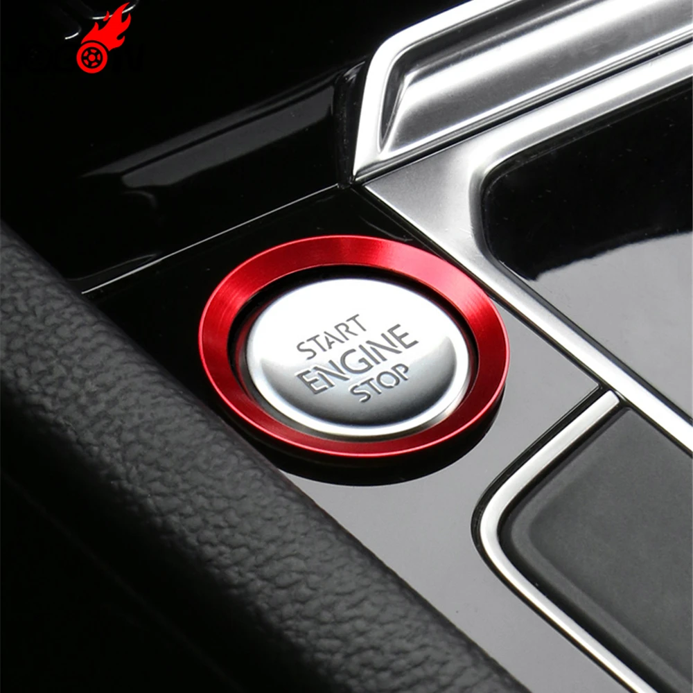 Red Blue Start Engine Stop Button Ring Cover Trim For VW Golf 7 MK7 GTI R Jetta CC Passat B8 Touareg Altas T-roc Touran Tiguan