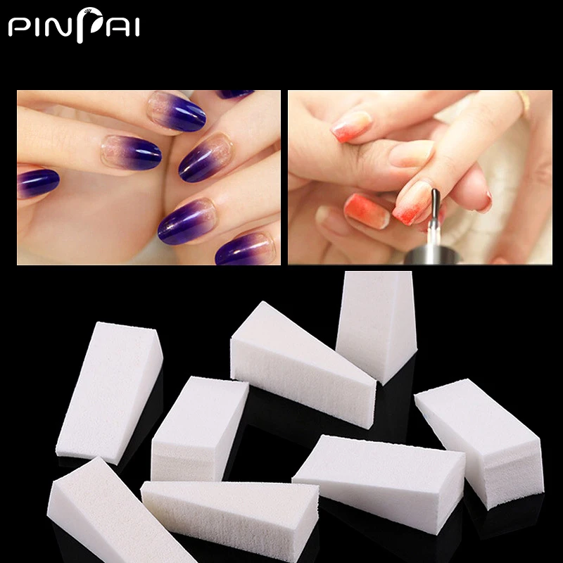 PinPai 10PCS Nail Art Gradient Triangle Sponge for DIY Nail Tool Set Gel Polish Varnish Foams Color shadow Transfer Sponge Handy