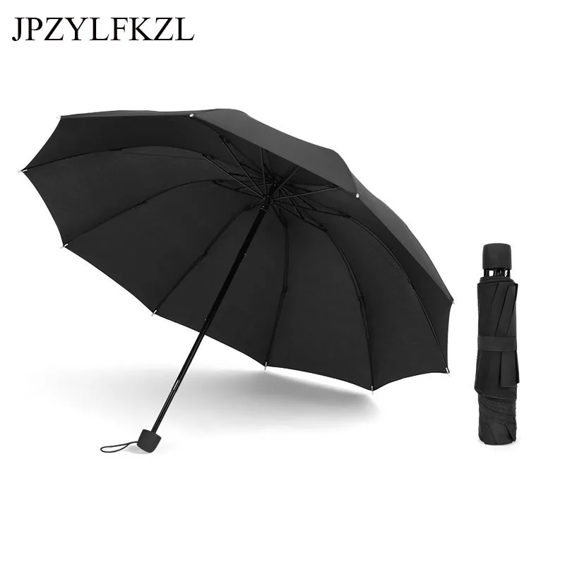 

2018 Hot Sale Brand Creative for Men Rain Sun Umbrella Women tri-fold Folding 10 Bone Handle Business Women's Umbrella Parapluie