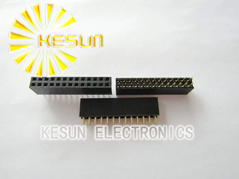 

120 шт. 2,54 мм 2 х 13 контактов позолоченный двухрядный прямой гнездовой разъем ROHS