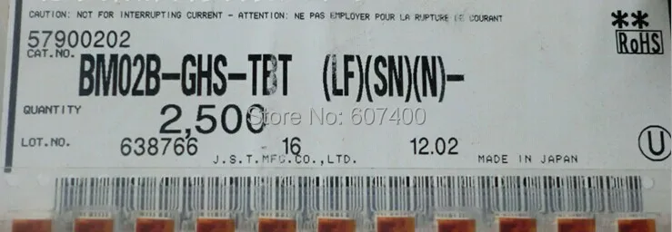 BM02B-GHS-TBT(LF)(SN)(N) CONN HEADER GH TOP 2POS 1.25MM JST Connectors terminals 100% new and original parts BM02B-GHS-TBT