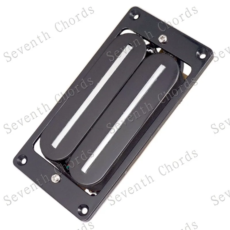 Ein Set mit 2 Stück Hot Rail Dual-Blade-Elektro-Gitarren-Humbucker-Tonabnehmern für Hals und Steg, 4-Draht-Tonabnehmer, Weiß oder Schwarz wählbar – Detail 4