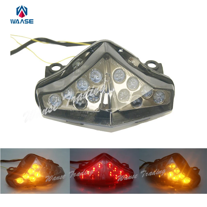 

waase E-Marked Tail Brake Turn Signals Integrated Led Light Lamp Smoke For 2012 2013 2014 2015 KAWASAKI Ninja 650 650R EX650