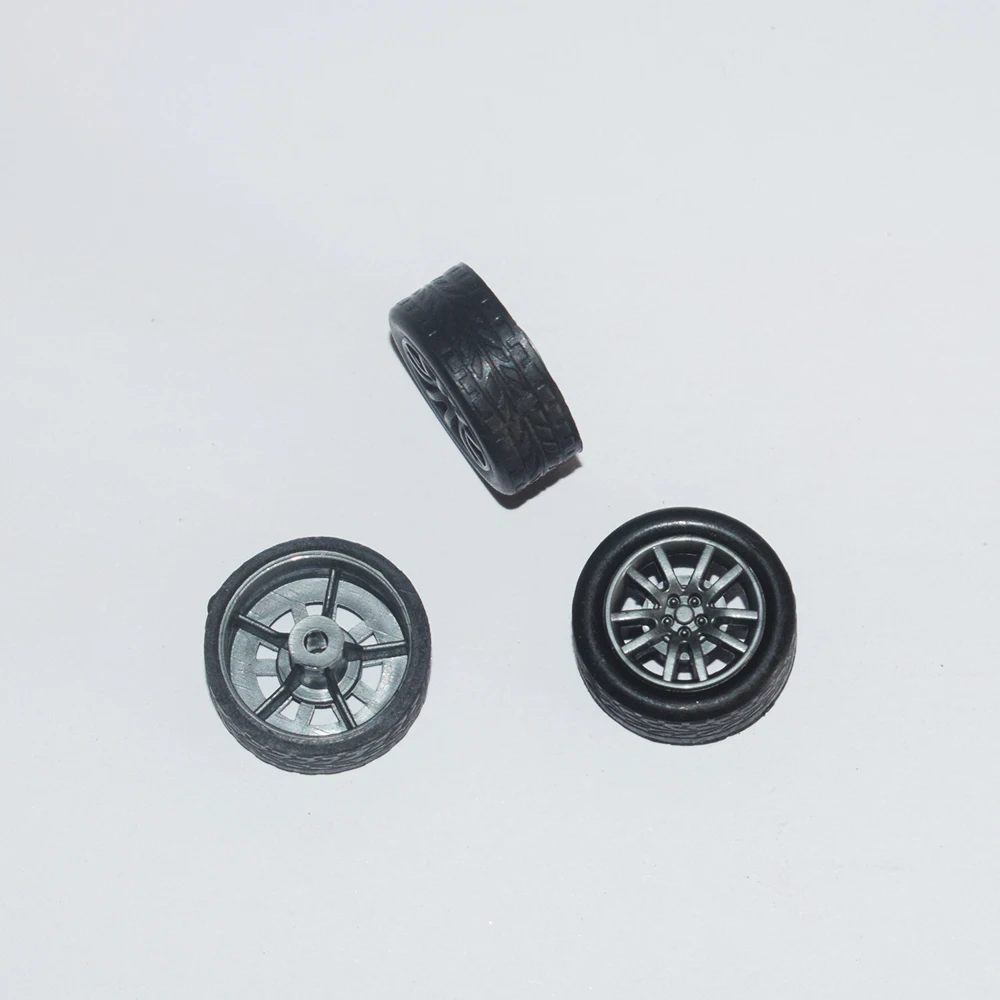 10/100pcs 2x18mm rubber Wheel dron rc car plane robot kids toys for boys diy baby accessories montessori juguetes nero WR182ASS