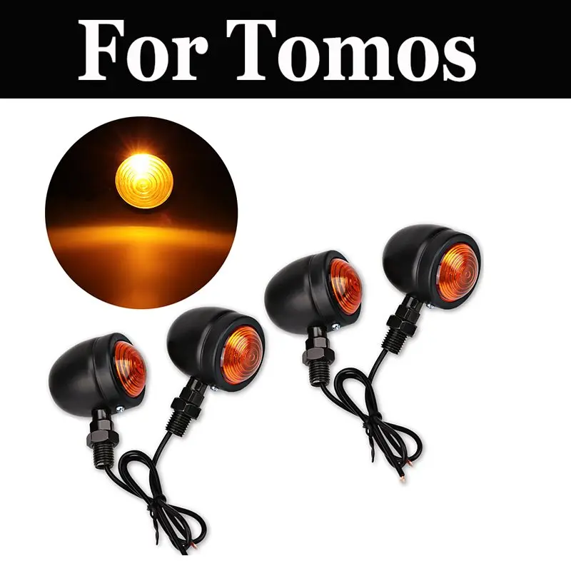 4pcs/Set Motorcycle Bullet Turn Signal Indicator Lights For Tomos Nitro 50 150 Revival Ts Sprint Streetmate 640 Style De Lux